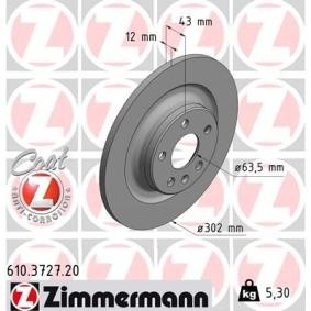 Bremsscheibe 610.3727.20 von ZIMMERMANN günstig für 55,75 € online kaufen