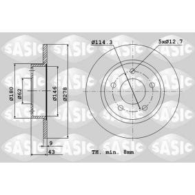 Bremsscheibe von SASIC 6106267