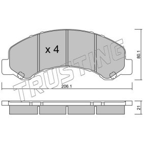 Bremsbeläge 637.0 für ISUZU
