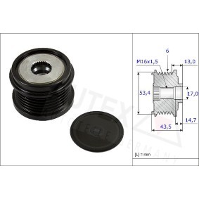 Achetez des Poulie roue libre, alternateur AUTEX 654810 à prix pour 68,16 €