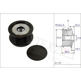 Achetez des Poulie roue libre, alternateur AUTEX 654819 à prix pour 60,96 €