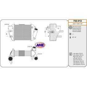 Köp Intercooler av AHE 702.012 till det låga priset 2242,97 kr