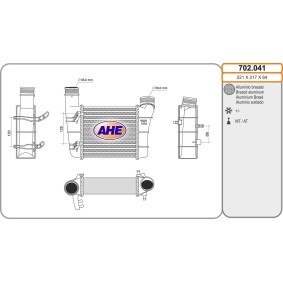 Köp Intercooler av AHE 702.041 till det låga priset 1202,43 kr