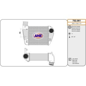 Köp Intercooler av AHE 702.061 till det låga priset 2514,20 kr