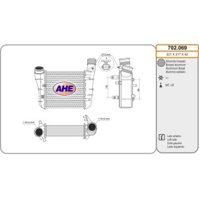 Köp Intercooler av AHE 702.069 till det låga priset 1382,98 kr