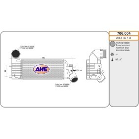 Köp Intercooler av AHE 706.004 till det låga priset 1800,76 kr