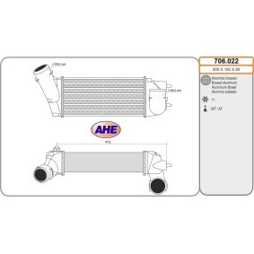 Köp Intercooler av AHE 706.022 till det låga priset 2091,53 kr