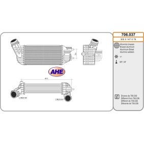Comprar Intercooler de AHE 706.037 a bajo precio de 185,28 €