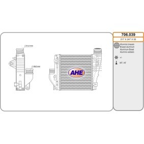 Comprar Intercooler de AHE 706.039 a bajo precio de 207,23 €