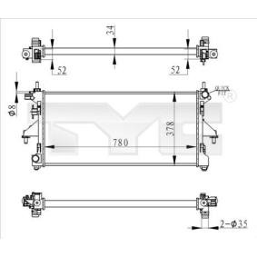 Achetez des Radiateur du moteur TYC 709-0020-R à prix pour 134,53 €