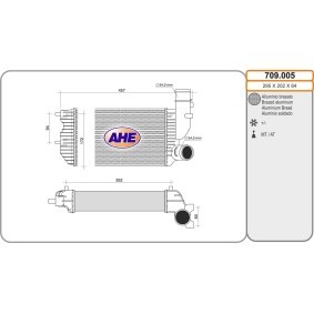 Köp Intercooler av AHE 709.005 till det låga priset 1152,00 kr