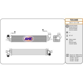Achetez des Intercooler AHE 723.045 à prix pour 199,62 €