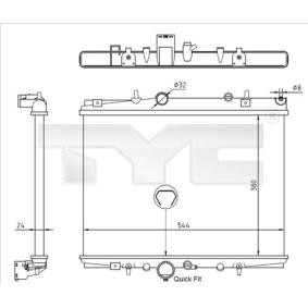 Achetez des Radiateur du moteur TYC 726-0018-R à prix pour 87,98 €
