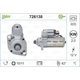 Köp Startmotor av VALEO 726138 till det låga priset 4019,03 kr