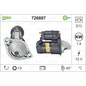 Anlasser 726807 von VALEO günstig für 200,49 € online kaufen