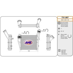 Köp Intercooler av AHE 731.007 till det låga priset 2688,26 kr