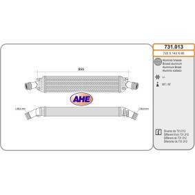 Köp Intercooler av AHE 731.013 till det låga priset 2456,65 kr