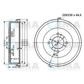 Bremstrommel 801029 von VEMA günstig für 69,25 € online kaufen