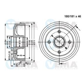 Bremstrommel 801099 von VEMA günstig für 43,84 € online kaufen