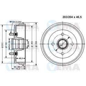 Bremstrommel 801150 von VEMA günstig für 52,91 € online kaufen