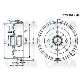 Bremstrommel 801166 von VEMA günstig für 59,61 € online kaufen
