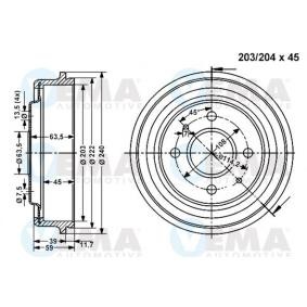 Bremstrommel 801167 von VEMA günstig für 57,36 € online kaufen