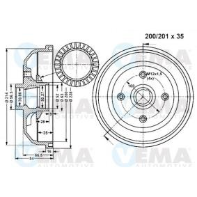Comprar Tambor de freno de VEMA 801169 a bajo precio de 47,22 €
