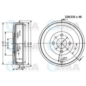 Bremstrommel 801178 von VEMA günstig für 146,59 € online kaufen