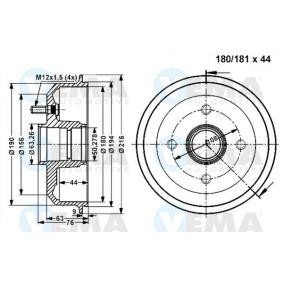 Bremstrommel 801267 von VEMA günstig für 51,35 € online kaufen