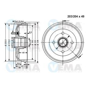 Bremstrommel 801268 von VEMA günstig für 49,81 € online kaufen