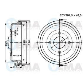 Bremstrommel 801269 von VEMA günstig für 51,35 € online kaufen