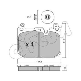Achetez des Plaquettes de frein CIFAM 822-1015-2 à prix pour 91,80 €