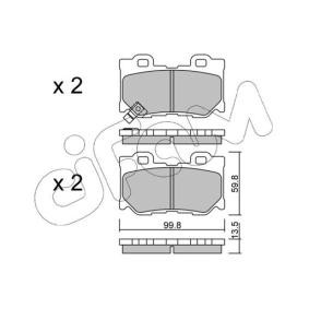 Achetez des Plaquettes de frein CIFAM 822-1030-0 à prix pour 30,56 €