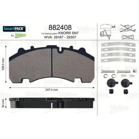 Compre Pastilhas de travão da VALEO 882408 a um preço baixo por 134,09 €