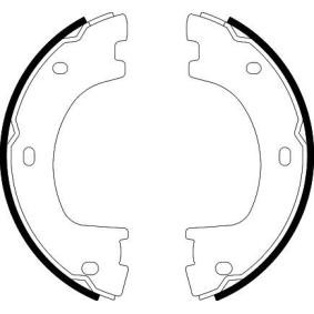 Compre Zapatas de freno de mano de HELLA online para Sprinter 5-t Tourer Bus (907) a precios moderados