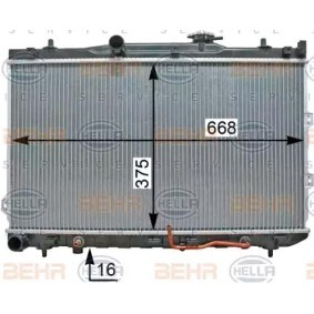 Kühler, Motorkühlung 8MK 376 763-704 für CERATO (LD) für 161,87 CHF