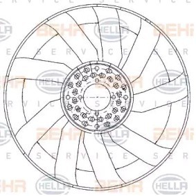 Lüfterrad, Motorkühlung von HELLA günstig für 84,18 €
