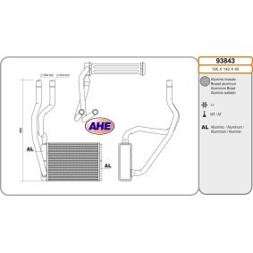 Compre Permutador de calor, aquecimento do habitáculo da AHE 93843 a um preço baixo por 48,46 €