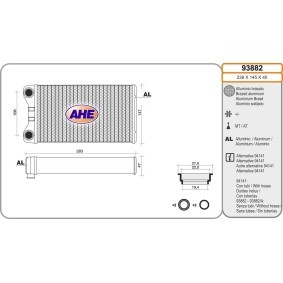 Compre Permutador de calor, aquecimento do habitáculo da AHE 93882 a um preço baixo por 80,12 €