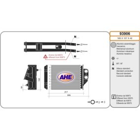 Acquista Scambiatore calore per riscaldamento abitacolo da AHE 93906 a buon mercato per soli 63,45 €