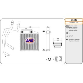 Acquista Scambiatore calore per riscaldamento abitacolo da AHE 94482 a buon mercato per soli 79,38 €