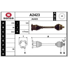 Comprar Árbol de transmisión de SNRA A2423 a bajo precio de 269,66 €
