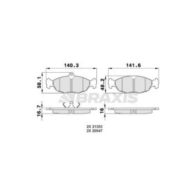 Acquista Kit pastiglie freni da BRAXIS AA0009 a buon mercato per soli 14,50 €