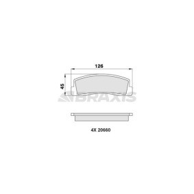 Acquista Kit pastiglie freni da BRAXIS AA0274 a buon mercato per soli 15,43 €