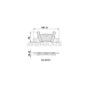 Acquista Kit pastiglie freni da BRAXIS AA0283 a buon mercato per soli 35,29 €