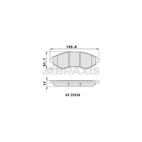 Acquista Kit pastiglie freni da BRAXIS AA0285 a buon mercato per soli 20,88 €