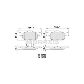 Acquista Kit pastiglie freni da BRAXIS AA0327 a buon mercato per soli 24,36 €