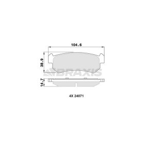 Acquista Kit pastiglie freni da BRAXIS AA0354 a buon mercato per soli 12,71 €