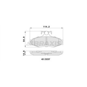 Acquista Kit pastiglie freni da BRAXIS AA0379 a buon mercato per soli 13,54 €