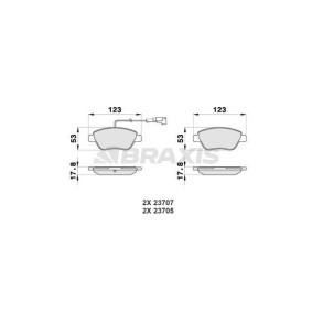 Acquista Kit pastiglie freni da BRAXIS AB0012 a buon mercato per soli 17,49 €